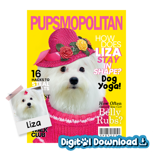 Pupsmopolitan Yellow Digital Download_Product Image
